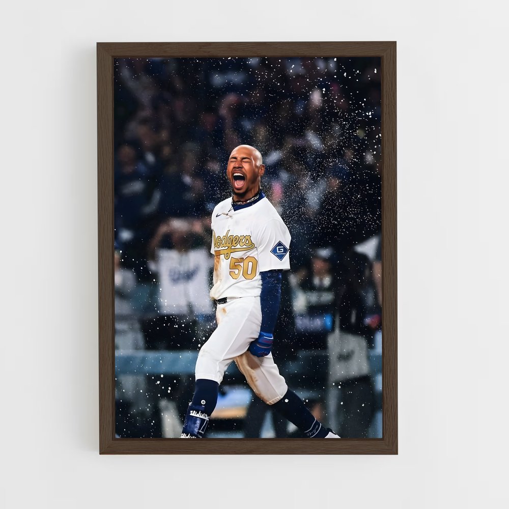 Poster Sous la Pluie avec Mookie – affiche Baseball (vue 5)